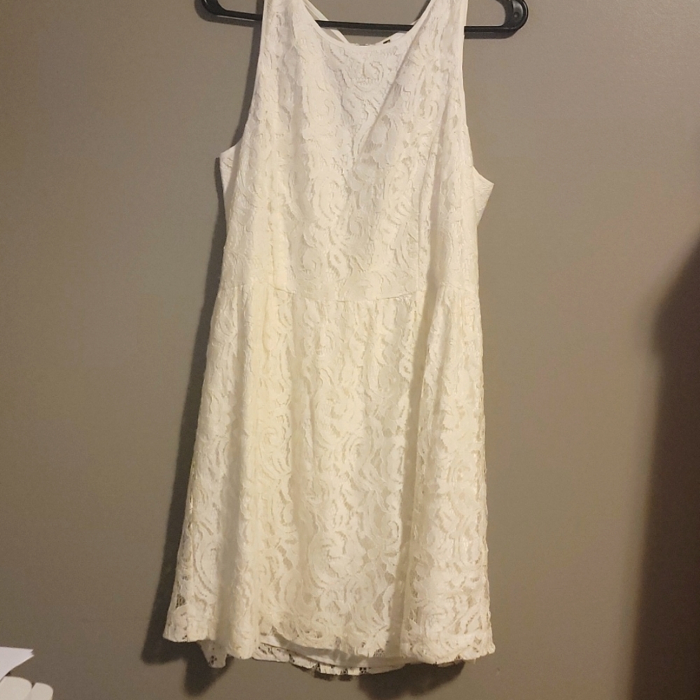 Kensi White Lace Dress, Large